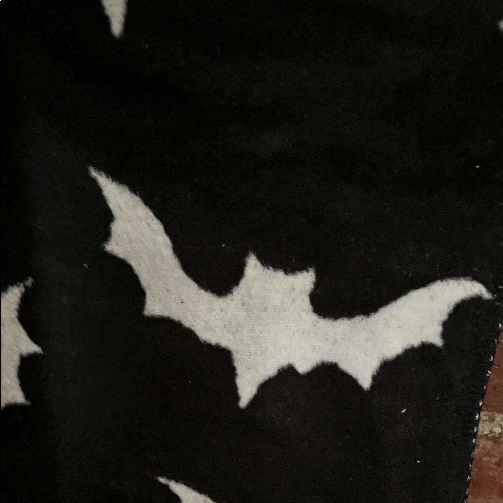 Halloween Bat throw- White and Black